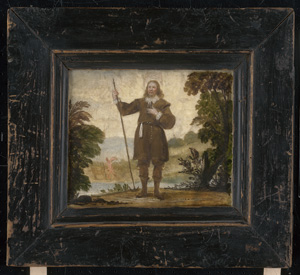 Los 6009 - Spanisch - 17. Jh. . Der hl. Isidor vor einer Flusslandschaft - 1 - thumb