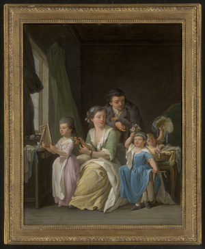 Los 6027 - Kraus, Georg Melchior - Interieur mit Familie und spielenden Kindern - 1 - thumb