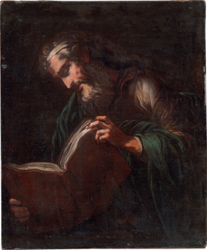 Lot 6029, Auction  127, Italienisch, um 1700. Philosoph vor einem Buch