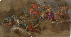 Lot 6041, Auction  127, Gran, Daniel - Werkstatt, Merkur mit dem Büchersatz, die Friedensgöttin und Pallas Athene.
