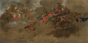 Lot 6042, Auction  127, Gran, Daniel - Werkstatt, Allegorie von Deutschland, der Residenzstadt Wien und der Beständigkeit mit Mars und Vulkan