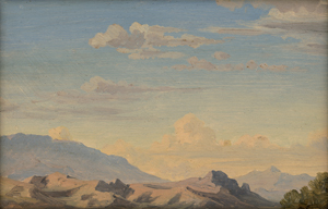 Lot 6065, Auction  127, Papperitz, Gustav Friedrich, Wolkenhimmel über den Bergrücken bei Civitella
