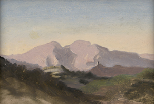 Lot 6072, Auction  127, Fries, Bernhard, Blick von Civitella auf die Mammellen mit Rocca Santo Stefano