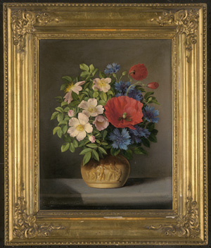 Los 6107 - Schirnhofer, Anton - Blumenstillleben mit Heckenrosen, Mohn und Kornblumen - 1 - thumb