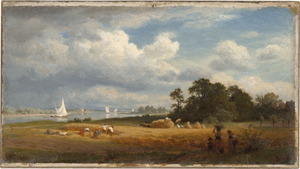 Lot 6114, Auction  127, Müller, Carl Wilhelm, Kornernte in den Elbauen bei Dresden