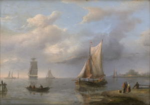 Lot 6121, Auction  127, Thomas, Pieter Hendrik, Flussmündung mit Segelschiffen