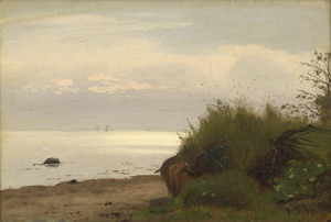 Lot 6124, Auction  127, Groth, Georg Vilhelm Arnold, Strandpartie an der dänischen Ostseeküste