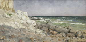 Lot 6128, Auction  127, Bruck, Albrecht, Ostseestrand bei den Kreidefelsen auf Rügen