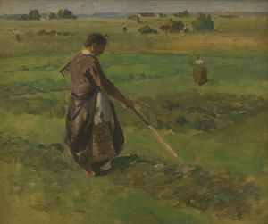 Lot 6133, Auction  127, Kalckreuth, Leopold Graf von - zugeschrieben, Feldarbeiterin mit Harke
