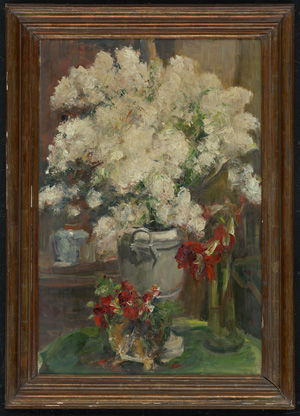 Los 6136 - Mosson, George - Stilleben mit weißem Flieder und Amaryllis - 1 - thumb