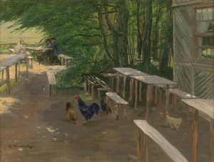 Lot 6142, Auction  127, Klimsch, Paul, Sommergarten eines Ausflugslokals mit Gästen