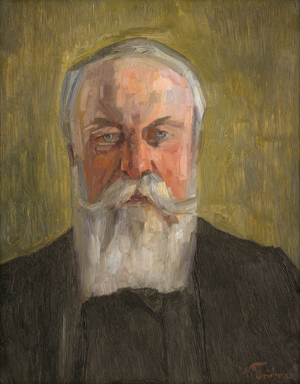 Lot 6144, Auction  127, Trübner, Wilhelm, Bildnis eines älteren Herrn en face