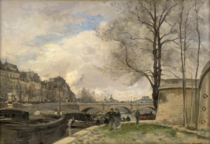 Lot 6158, Auction  127, Lecomte, Paul, Quai an der Seine in Paris