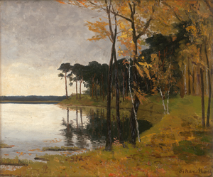 Lot 6166, Auction  127, Moll, Oskar, Märkischer Waldsee im Herbst
