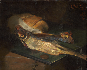 Lot 6171, Auction  127, Béraud, N., Stillleben mit Trockenfisch