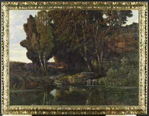 Los 6176 - Roeder, Max - Südliche Landschaft mit Weiher im Abendlicht - 1 - thumb