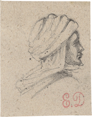 Lot 6306, Auction  127, Delacroix, Eugène, Orientale mit Turban