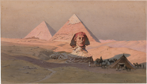 Lot 6337, Auction  127, Werner, Carl Friedrich Heinrich, Sphinx und Pyramiden in Gizeh