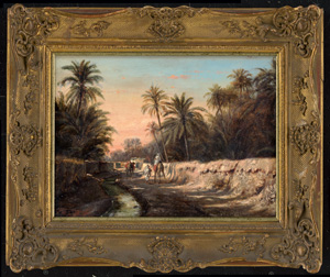 Los 6353 - Französisch - um 1880. Palmenhain in einer Oase - 1 - thumb