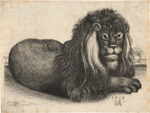 Lot 6358, Auction  127, Hollar, Wenzel, Liegender Löwe