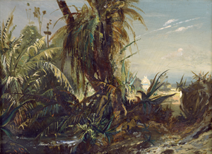 Lot 6366, Auction  127, Französisch, 1854. Palmenoase, im Mittelgrund eine Moschee
