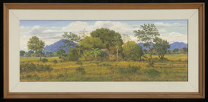 Los 6435 - Acasio, Lino - Philippinische Landschaft mit Hütte und Büffelreiter - 1 - thumb