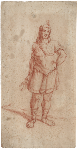 Lot 6448, Auction  127, Französisch, spätes 17. Jh. Stehender Mann wohl aus dem Volk der Seminolen