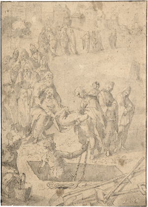 Lot 6524, Auction  127, Niederländisch, um 1600. Die Beerdigung eines Mönches