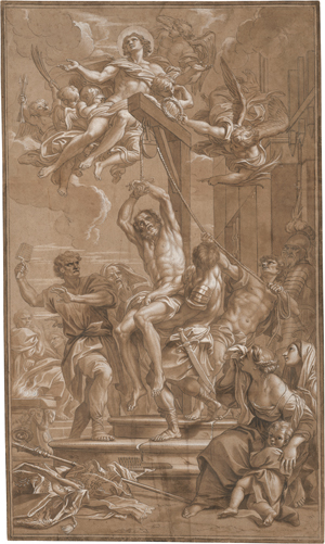 Lot 6540, Auction  127, Audenaerde, Robert van - zugeschrieben, Das Martyrium des hl. Blasius mit der Vision der Apotheose des Heiligen Sebastian
