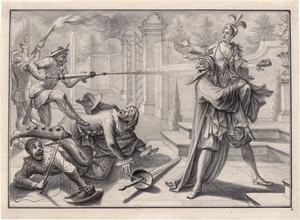 Los 6556 - Schübler, Johann Jakob - Drei Szenen aus der Commedia dell'Arte - 1 - thumb