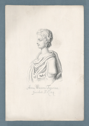 Lot 6587, Auction  127, Waser, Anna, Bildnis einer jungen Frau in Profilansicht