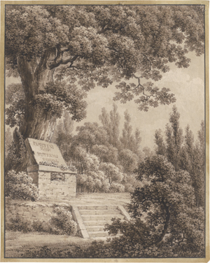 Lot 6588, Auction  127, Nathe, Christoph, Gedenkstein unter einer mächtigen Eiche