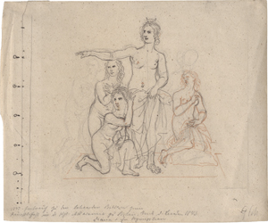 Lot 6615, Auction  127, Schadow, Johann Gottfried, Diana im Bade - Wiederholung nach einem der "lebenden Bilder" auf dem Künstlerball, Berlin 1843