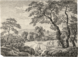 Lot 6620, Auction  127, Steiner, Emanuel, Römische Landschaft mit Maultiertreiber