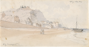 Lot 6661, Auction  127, Bamberger, Fritz, Ansicht vom Strand von Hastings und der Festungsruine von Hastings Castle