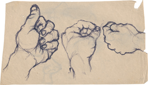 Lot 6920, Auction  127, Rainer, Arnulf, Drei Studien einer linken Hand