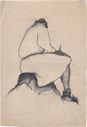 Lot 6933, Auction  127, Rainer, Arnulf, Rückenfigur auf Anhöhe, zeichnend