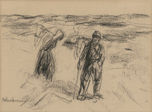 Lot 7003, Auction  127, Liebermann, Max, Mann und Frau in den Dünen