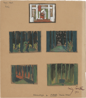 Lot 7030, Auction  127, Corinth, Lovis, Bühnenskizzen für Eugene O'Neills Kaiser Jones