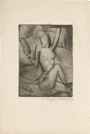 Lot 7058, Auction  127, Maetzel-Johannsen, Dorothea, Akt mit Handspiegel