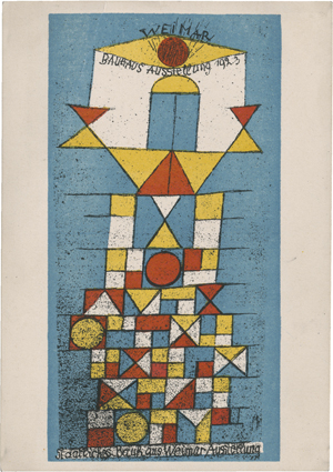 Lot 7083, Auction  127, Klee, Paul, Die erhabene Seite. Postkarte zur Bauhaus-Ausstellung Weimar 1923