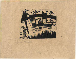 Lot 7103, Auction  127, Feininger, Lyonel, Angler und Kanalboot