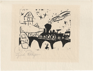 Lot 7104, Auction  127, Feininger, Lyonel, Zug auf der Brücke