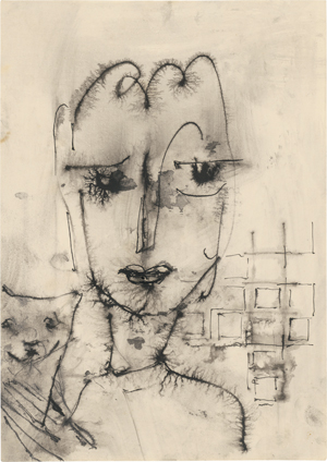 Lot 7162, Auction  127, Höch, Hannah, Weiblicher Kopf und Katze