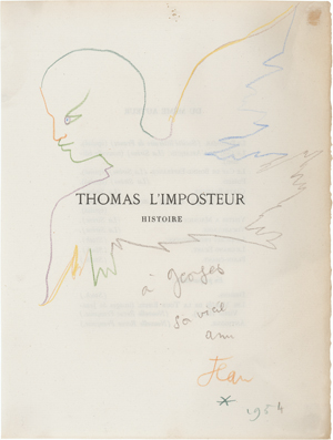 Lot 7176, Auction  127, Cocteau, Jean, Homme-oiseau (Thomas l'Imposteur)