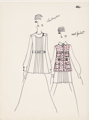 Lot 7211, Auction  127, Lagerfeld, Karl, Shantung dress, wool jacket