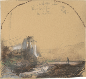 Lot 7229, Auction  127, Janssen, Horst, Wanderer (Vielen Dank für den Kaffee)