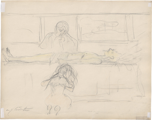 Lot 8018, Auction  127, Corinth, Lovis, Kompositionsstudie zu "Pietà" / Antike Szene