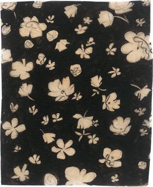 Lot 8025, Auction  127, Dufy, Raoul, Projet de tissu à fleurs sur fond noir pour Bianchini-Ferrer