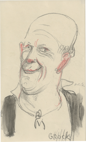 Lot 8088, Auction  127, Orlik, Emil, Bildnis des Clowns Grock